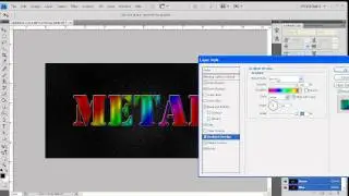 Photoshop Colored Metal Font Type Style Tutorial