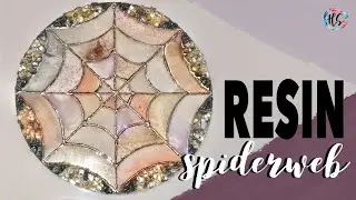 Halloween Resin Spider Web | Stained Glass Display Tray | Craft Ideas | Fall Decor
