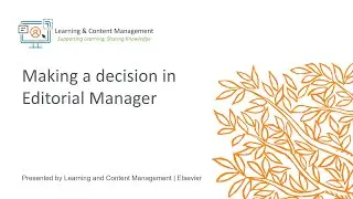 Making a decision in Editorial Manager[unlisted]