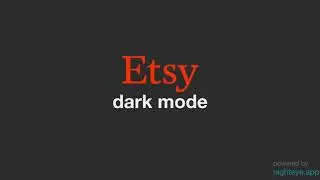 Etsy dark mode - shop without eyestrain [Preview & Guide]