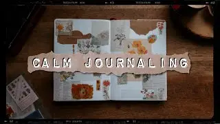 Calm Journaling || Journal with Me, Aesthetic Spreads and Relaxing Music & Rain Sounds