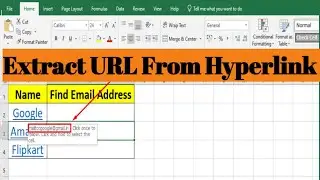 How to Extract URL From Hyperlink in Excel | How to Extract EMAIL-ID from Hyperlink in Excel 