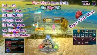 ARK:Mobile New Start Save Data🔥Inf Tame🔥Gifts Box 🎁Super Teste Meat🍖4x Harvest🔥Primal Pass🔥Unl Amber