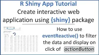 R Shiny App Tutorial | eventReactive() demo | Create dependency on actionButton