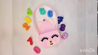 Сумочка-зайка с цифрами из фетра