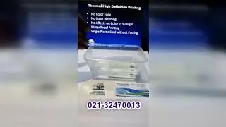 Vaccination Certificate on Thermal High Definition Card - Waterproof