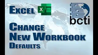 Microsoft Excel - Change New Workbook Defaults