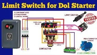 How to connect limit switch in DOL Starter | limit switch connection