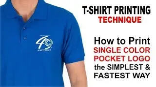 How to Print SINGLE COLOR POCKET LOGO the SIMPLEST & FASTEST WAY - Screen printing
