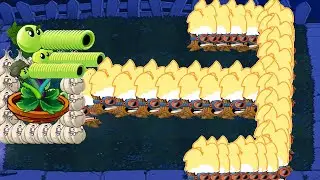 Plants vs Zombies: Minigames Zombotany 2 - 1 Threepeater vs 999 Gargantuar Zombie