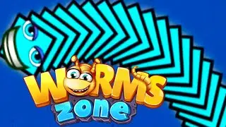 Worms Zone io. Червячная зона. ТОП РЕКОРД.Новый скин.Игры про змей на планшете. #20