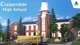 Rebuilding Copperdale High! 🏫 PART 1/2 | Sims 4 High School Years Speed Build + GIVEAWAY | No CC