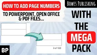 How To Add Page Numbers To PDF, PowerPoint & Open Office Files With The Mega Pack 2.0