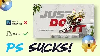 I designed this banner using Midjourney | Photoshop vs midjourne