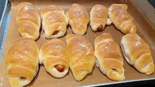 New recipe,No egg,No need to knead.||Shio pan with sausage ni Que ||@quemoni5050 .