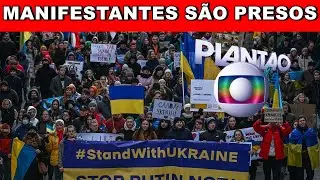 Manifestantes na RUSSIA são presos por ato contra GUERRA