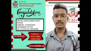 Congratulations on your selection as Safety Officer.NIFS wishes you all the very best.