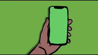Green Screen 2D Hand with Phone