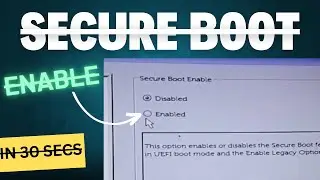 How To Enable Secure Boot In 30 secs In Windows  2025 #video #secureboot