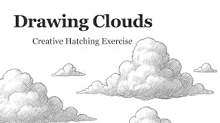 Discover the Simple Art of Drawing Fluffy Clouds with Hatching and Cross Hatching