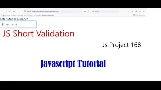 How to Create a Text Entry Form with JS  Validation | JavaScript short Validation Technique