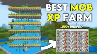 BEST MOB XP FARM WITH MAX RATES in 1.21 Minecraft Bedrock !