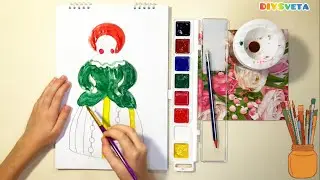 «Дымковская Барышня» видеоуроки по рисованию для детей 6-7 лет 