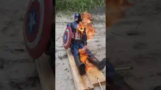 Captain America Vs Fire