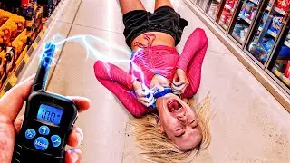 Shock Collar in Public Challenge!!