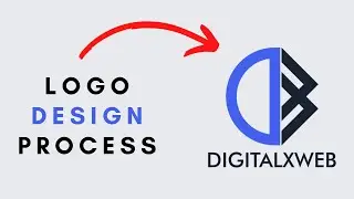 DigitalxWeb Logo Design Process in Adobe illustrator.