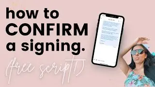 How to confirm a signing appointment quick and easy!