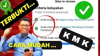 ✅️Terbukti Cara Perbaiki KMK Kebijakan Monetisasi Konten Facebook Tidak Centang Hijau Masih Silang