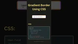 Create Gradient Border using CSS  #cssshorts