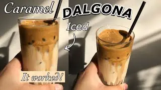 DALGONA CARAMEL COFFEE | WHIPPED TIK TOK COFFEE ✨