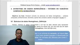 Algoritmos 1 -  Variáveis Compostas Homogêneas - VETORES