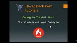 Generate Dynamic Slug Using Codeigniter
