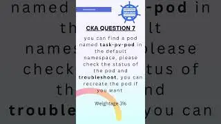#shorts  CKA question 7 #cka #kubernetes #docker