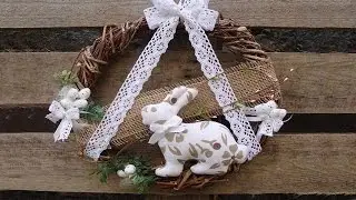 Пасхальный декор из лозы