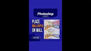 Place Wallpaper on Wall Easily in Photoshop | Photoshop Tutorials | Youtube Shorts 