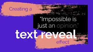 Ways to create a write on text animation using effects.