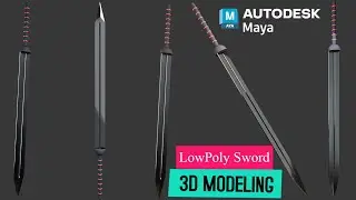 10-minute Modeling Challenge: Low Poly Sword Modeling in Maya | Game Asset Tutorial | Autodesk Maya