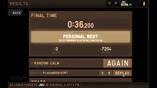 40 LINES PB 36.200s | TETR.IO