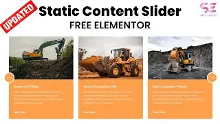 How to make a Static Content Slider in Elementor For FREE - Card Carousel