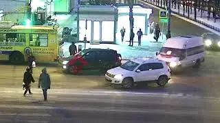 Наезд на пешехода. ДТП Советская/Ленина. 18.01.18.