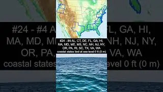 Lowest Points in USA States #geography #usa #states #lowpoints
