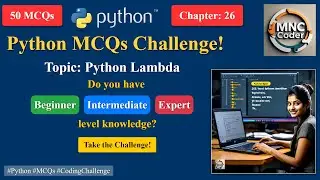 Python Lambda - Multiple Choice Quiz | Challenge Yourself | Basic to Advanced Questions & Answers