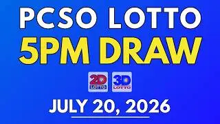 PCSO Lotto Result Today July 20, 2026 | 5PM LIVE Results