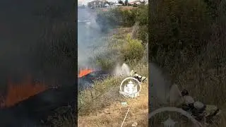 сегодня в 6 мкр  горела балка 