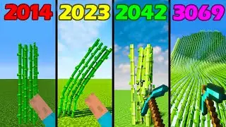 minecraft physics in 2013 vs 2023 vs 2043 vs 2083 vs 3023 compilation