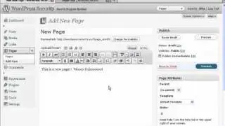 Creating a New Page in WordPress